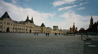 Sicht über den Roten Platz, in Moskau