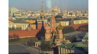 Sicht vom Hotel Russia in Richtung Roten Platz und Kreml