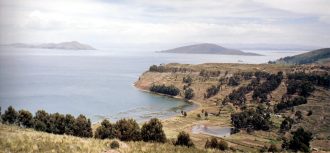 Der Titicacasee in Richtung Jancoamaya.